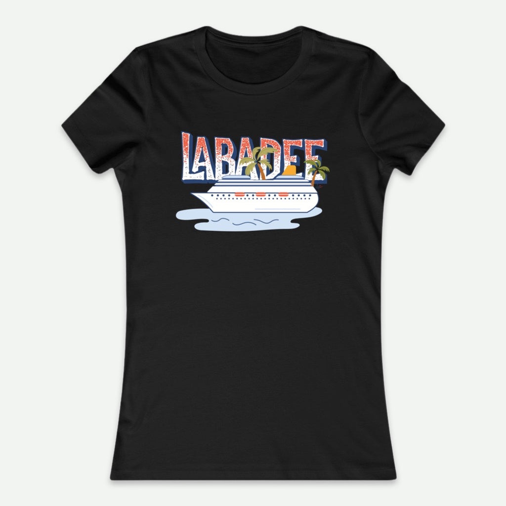 Flat Lay Of A Black Labadee T-Shirt From AyiTee