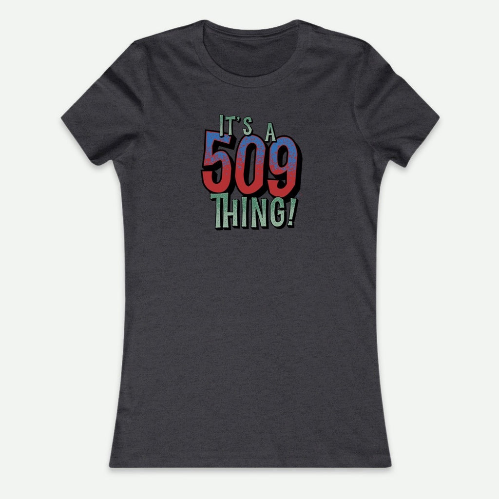 Flat Lay Of A Dark Heather Grey It's A 509 Thing T-Shirt From AyiTee