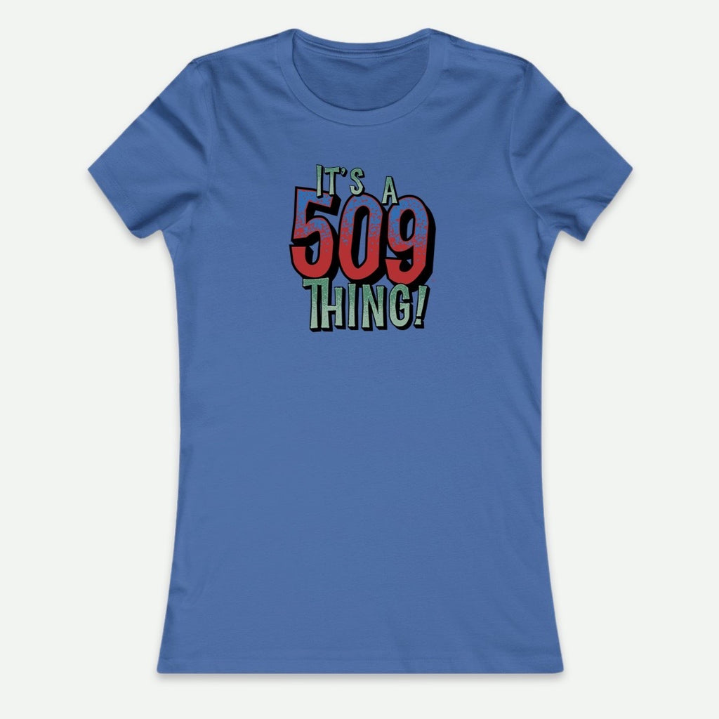 Flat Lay Of A Royal Blue It's A 509 Thing T-Shirt From AyiTee