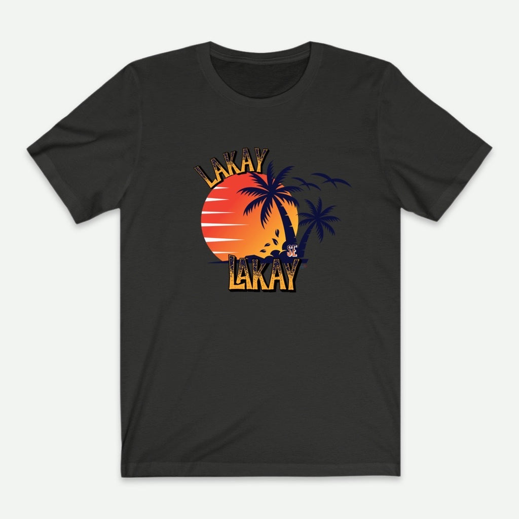 Flat Lay Of A Vintage Black Lakay Se Lakay T-Shirt For Men From AyiTee