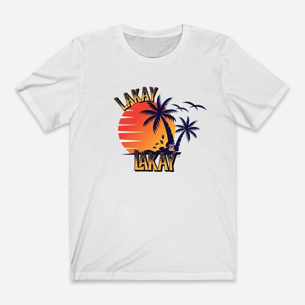 Flat Lay Of A White Lakay Se Lakay T-Shirt For Men From AyiTee